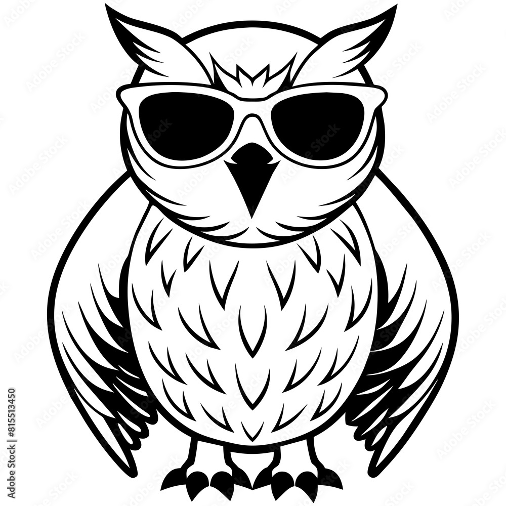 owl on white background owl on white background