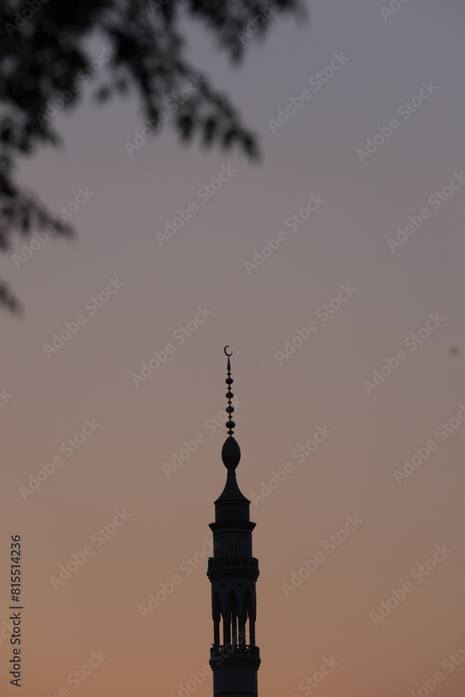 Obraz premium mosque at sunset