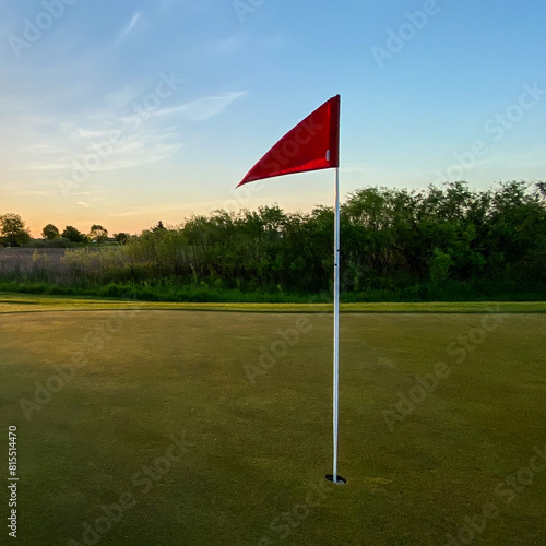 Wisconsin Golf Course at Sunrise late Spring