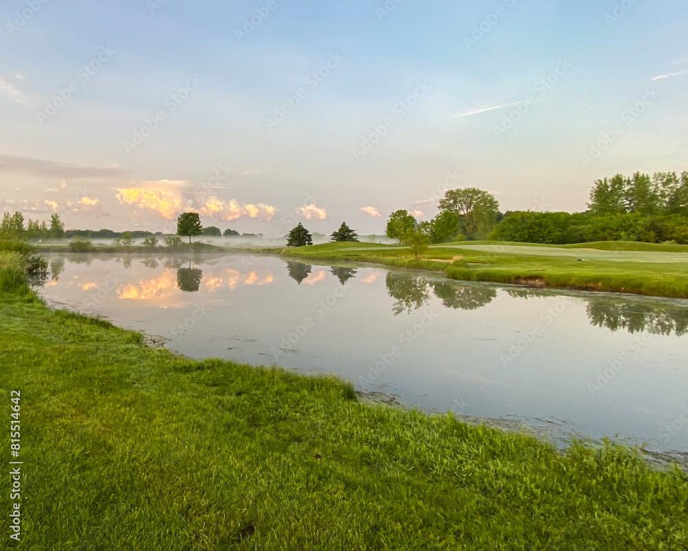 Wisconsin Golf Course at Sunrise late Spring Wisconsin Golf Course at Sunrise late Spring