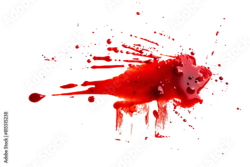 blood or paint splatters isolated on white background,graphic resources,halloween concept	
