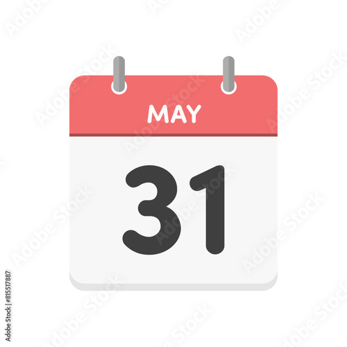 5月31日･MAY 31st の日めくりカレンダーのアイコン - 5/31のイベントのイメージ素材
