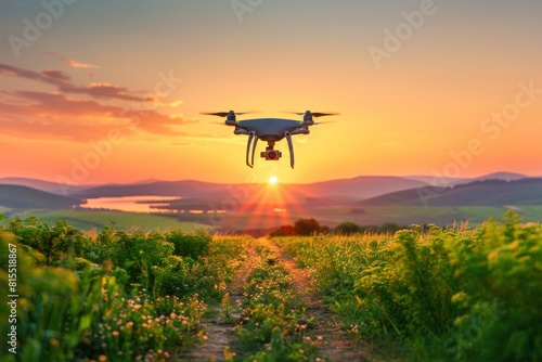 Advanced precision in agricultural drone operations enhances modern farming techniques through meticulous field management © Leo