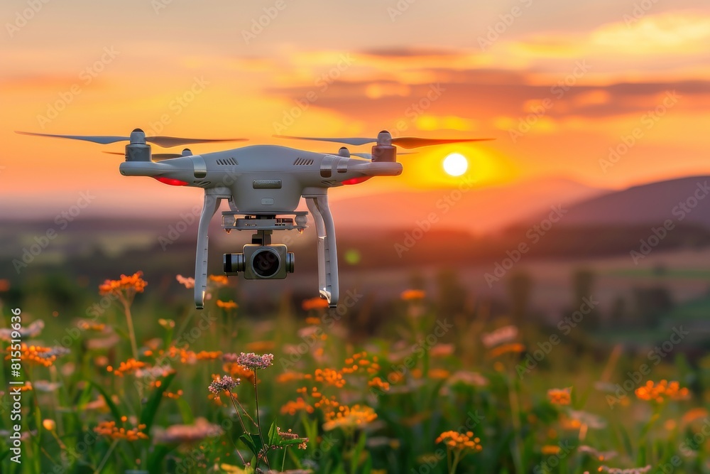 Modern drones enhance agricultural operations with advanced precision and efficient crop management techniques in the field