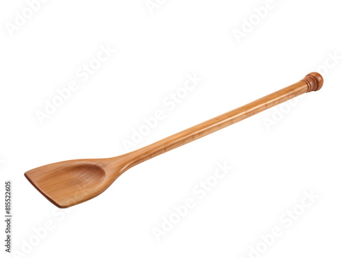 a wooden spoon on a white background