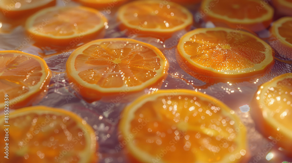 Many orange slices in a monochromatic style. Many orange slices in a monochromatic style.