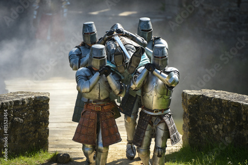 View on a medieval show at the Puy du Fou in Vendee in France