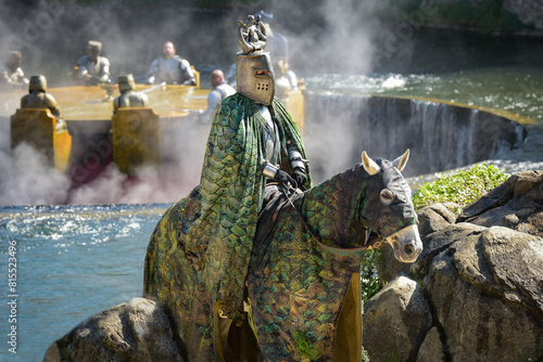 View on a medieval show at the Puy du Fou in Vendee in France
