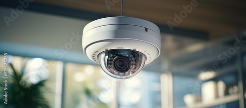 CCTV security camera or surveillance system in office building