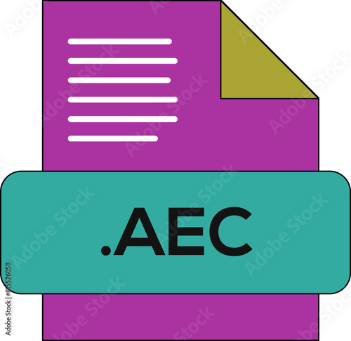 AEC File Extension Icon fill and bebes writing