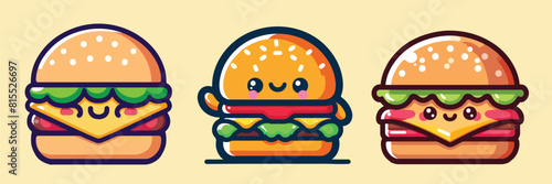 cute vector burger eps