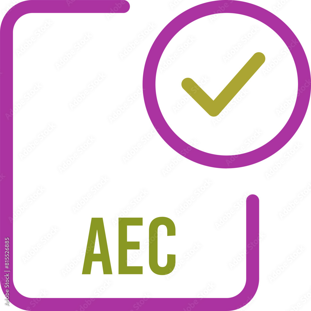 AEC File icon with checked mark AEC File icon with checked mark