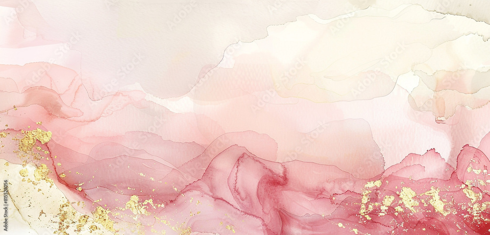 Deluxe blush, ivory, & gold watercolor for sophisticated settings.