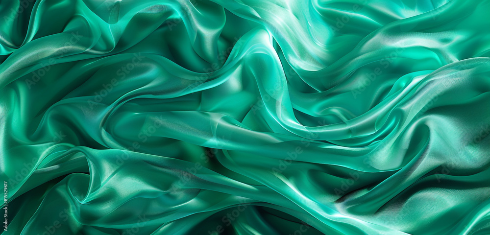 Jade crinkled fabric texture on panoramic display. Jade crinkled fabric texture on panoramic display.