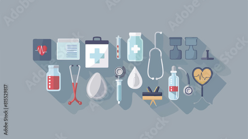 medical des over gray background vector illustration