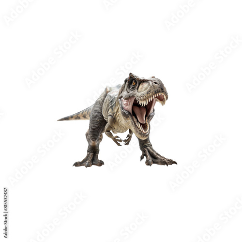 A T-Rex is standing on a white background