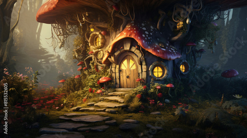 Magic bunny and fairytale house