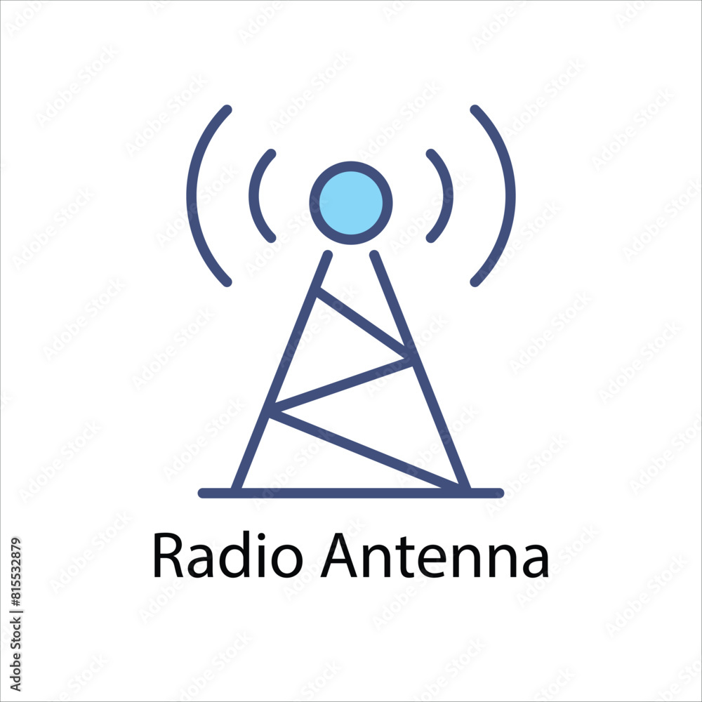 Radio Antenna Vector icon Radio Antenna Vector icon