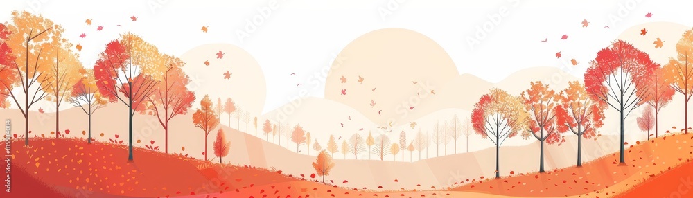 Autumn Season, Autumn Background, Falling Leaves.