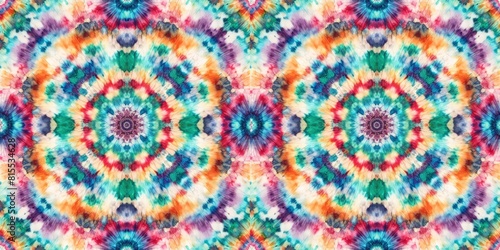 Kaleidoscope Swirl: A Psychedelic Watercolor Repeating Texture