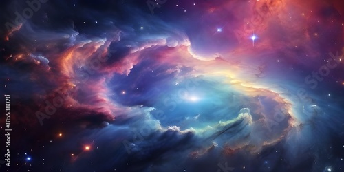 space nebula and galaxy Background Generative Ai © Mdmostafijor