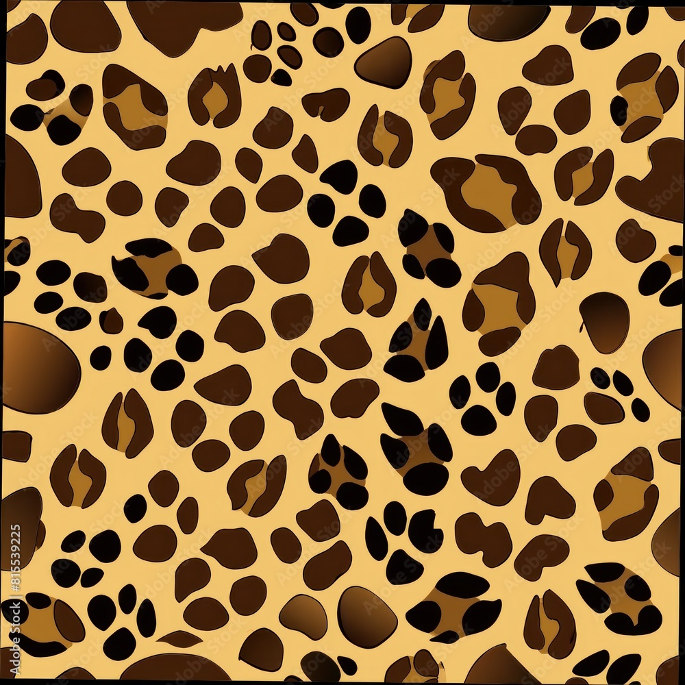 Seamless pattern of sleek leopard spots in earthy tones, Generative AI Seamless pattern of sleek leopard spots in earthy tones, Generative AI