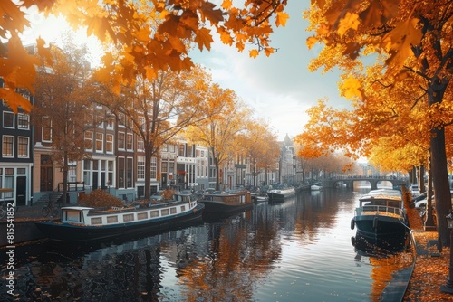 Panoramic Autumn View Offers Glimpse of Amsterdam City