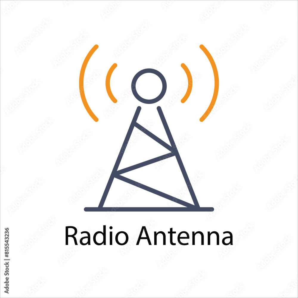 Radio Antenna Vector icon Radio Antenna Vector icon
