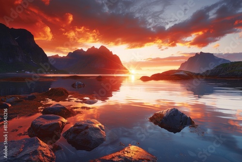 Embracing the Great Twilight on Lofoten Island Archipelago Norway