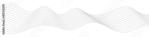 Abstract grey, white smooth element swoosh speed wave modern stream transparent background. Curve wave seamless pattern. Line art striped graphic template design.