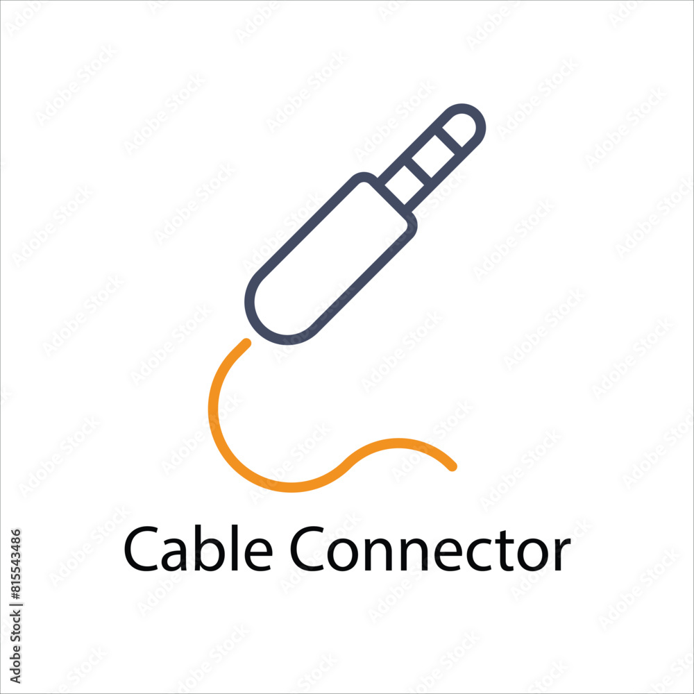 Cable Connector Vector icon Cable Connector Vector icon