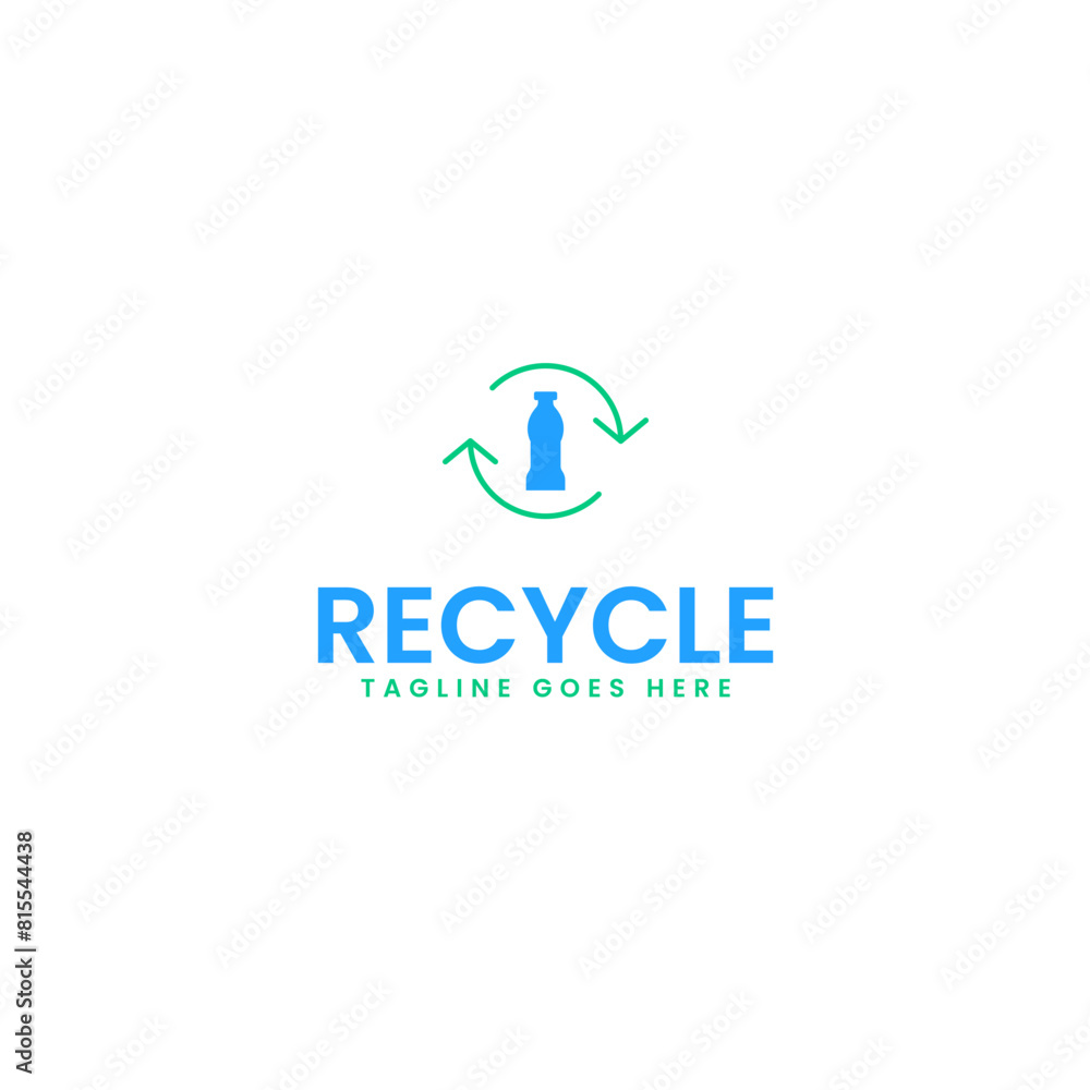 Recycle plastic bottle logo design template vector illustration idea Recycle plastic bottle logo design template vector illustration idea
