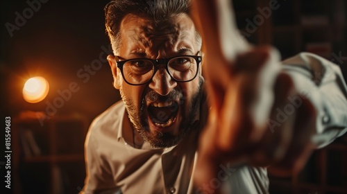 Wallpaper Mural Man in Glasses Pointing Finger at Camera Torontodigital.ca