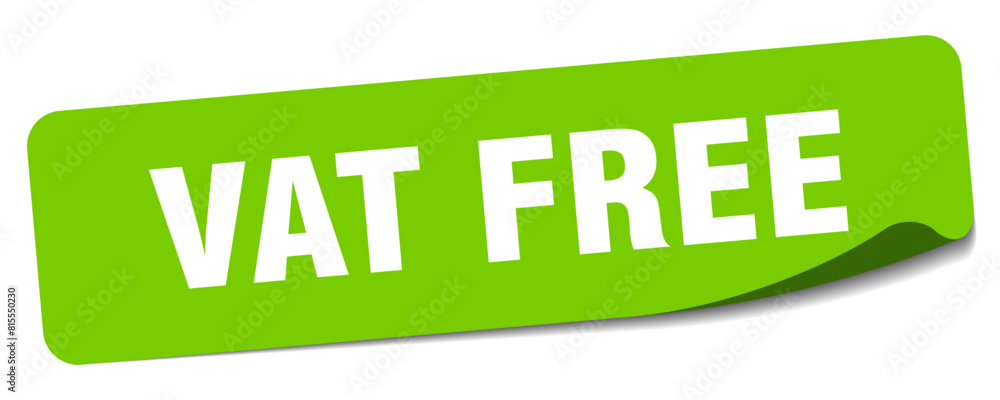 vat free sticker. vat free label vat free sticker. vat free label