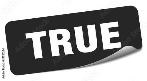 true sticker. true label