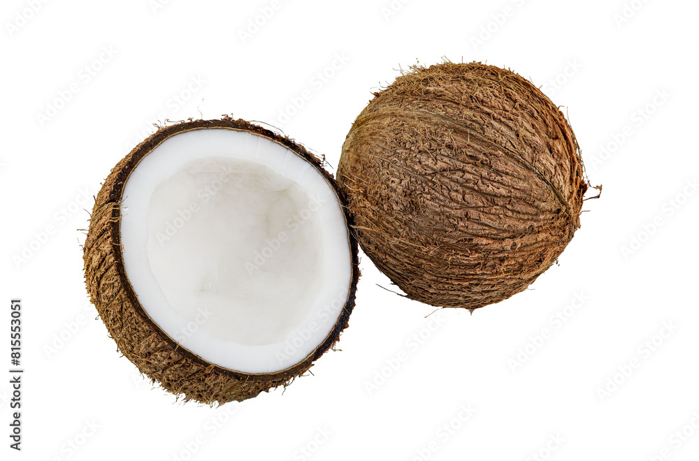 Coconut isolated on white transparen. Coconut isolated on white transparen.