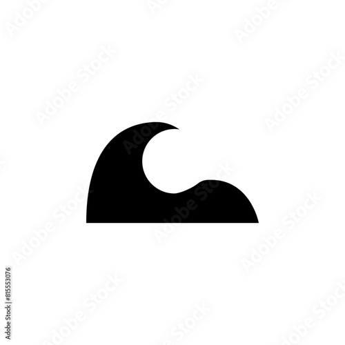 Tsunami Warning, Big Waves flat vector icon. Simple solid symbol isolated on white background. Tsunami Warning, Big Waves sign design template for web and mobile UI element