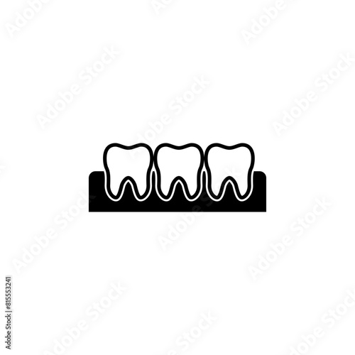 Tooth in Gum, Periodontitis flat vector icon. Simple solid symbol isolated on white background. Tooth in Gum, Periodontitis sign design template for web and mobile UI element