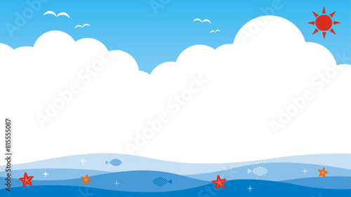 海　空　夏　背景