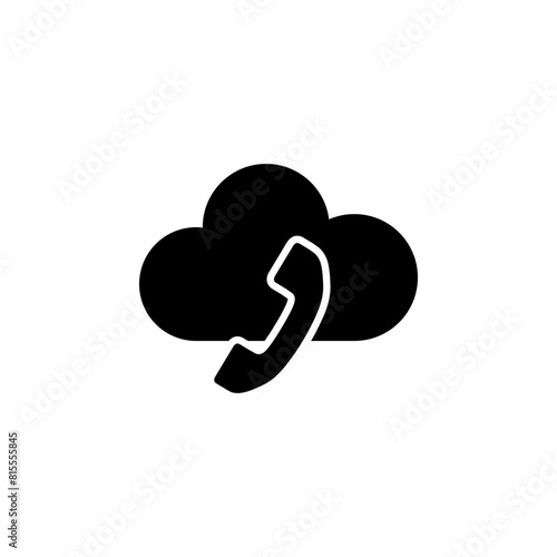 Voip, IP Telephony flat vector icon. Simple solid symbol isolated on white background. Voip, IP Telephony sign design template for web and mobile UI element