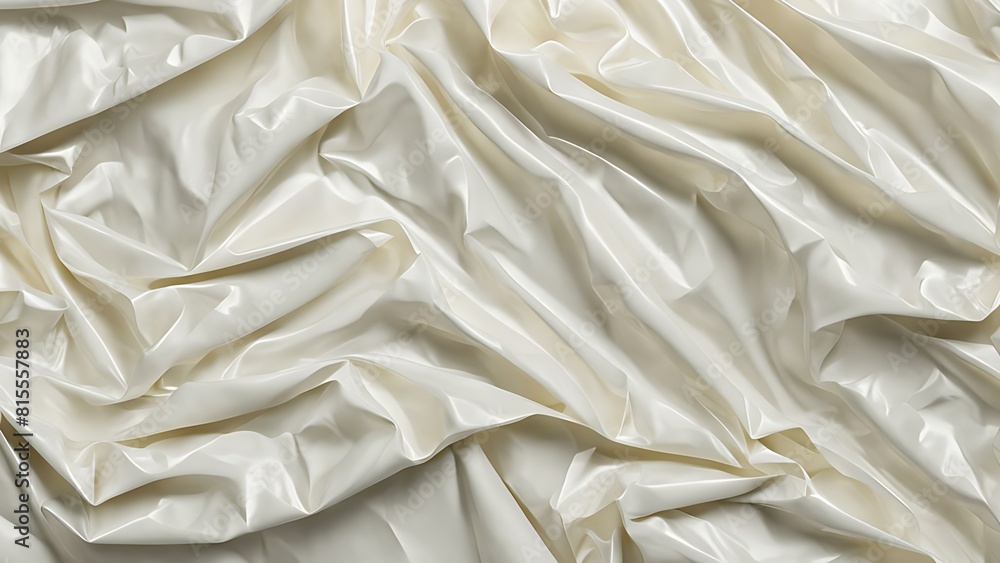 Abstract seamless cellophane horizontal background. Glossy crumpled texture, ivory color Abstract seamless cellophane horizontal background. Glossy crumpled texture, ivory color