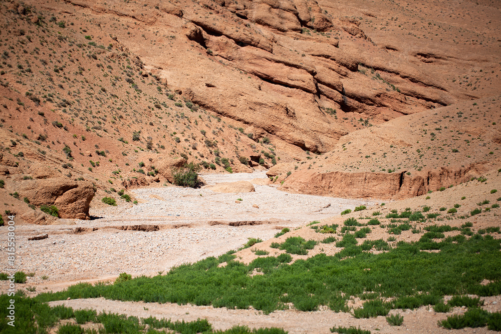 Dry riverbed in southern Morocco
