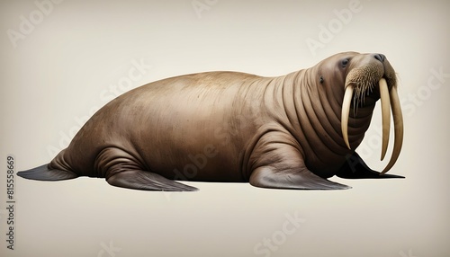 A walrus icon with long tusks upscaled_3