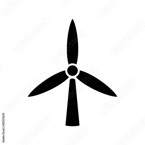 Wind energy icon vector. Windmill illustration sign. Wind power plant symbol. Alternative energy logo.