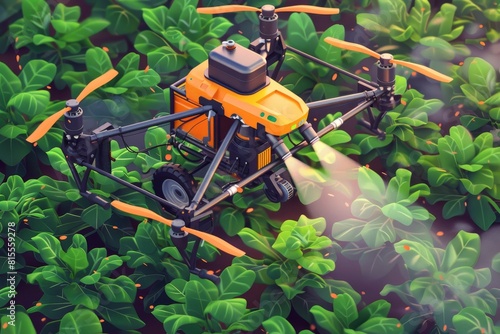 Wallpaper Mural Vibrant vegetable farms deploy advanced drones with 5G technology for organized environmental monitoring, enhancing agriculture through precision illustrations and forest surveys Torontodigital.ca