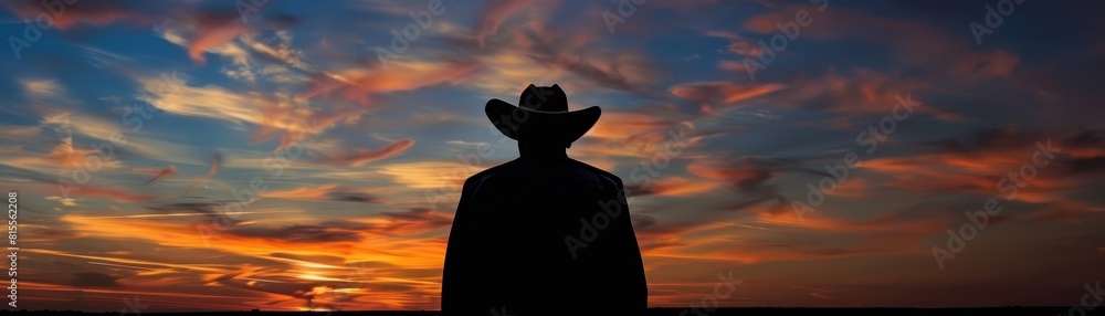 Fototapeta premium Uncle Sam hat silhouette