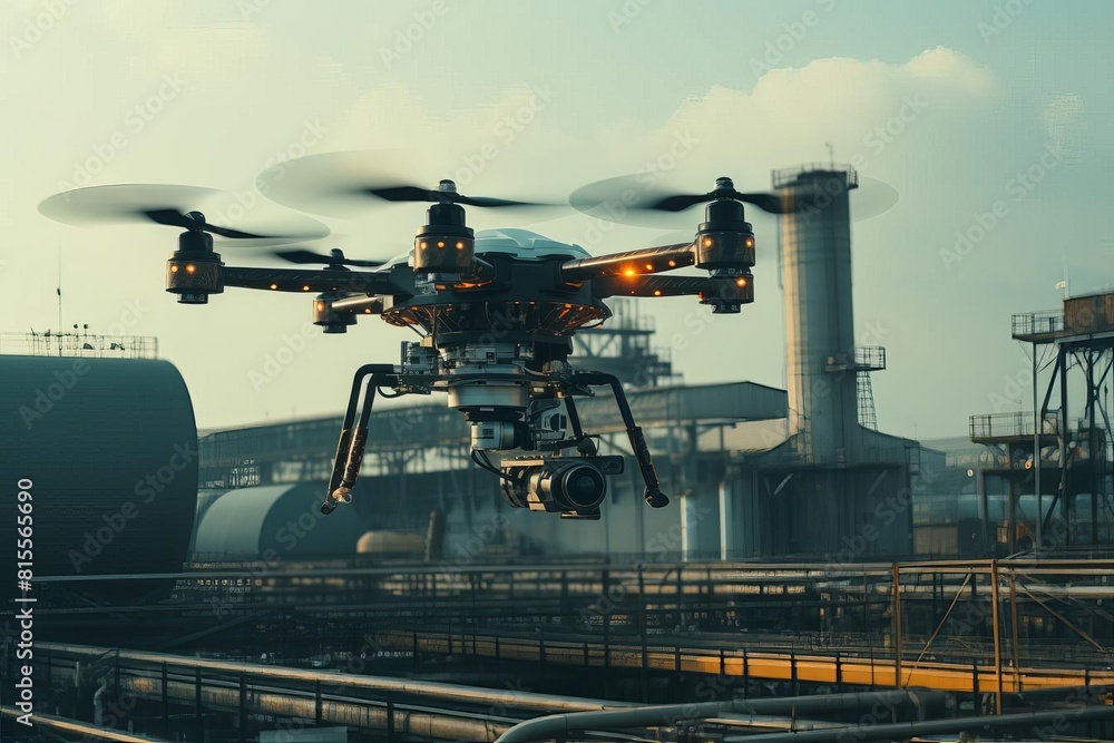 The AI-powered drone is a powerful tool for industrial inspections. The AI-powered drone is a powerful tool for industrial inspections.