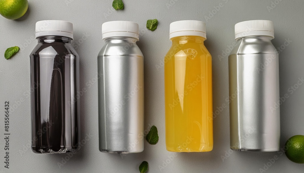 Bottle Drink packaging with fruit mockups Bottle Drink packaging with fruit mockups