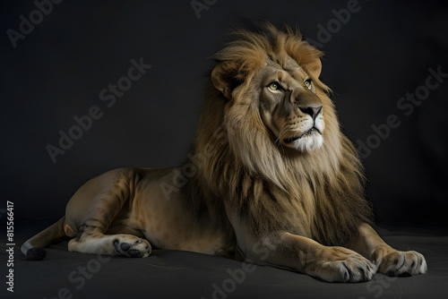 Majestic male lion posing elegantly © ALEXSTUDIO