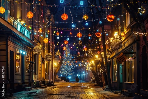 Vibrant Glowing Scenes in Uzhgorod at Christmas